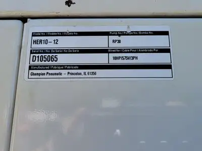 Used GARDNER-DENVER HER10-12 Parts (Hydraulics and Pneumatics) British Columbia CA | Lenmark #1743787