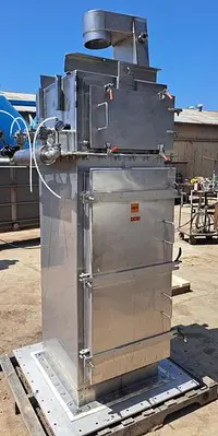 Dust Collector, Bin Vent, 40 SF, Stainless Steel, Pulse Jet, #5751584