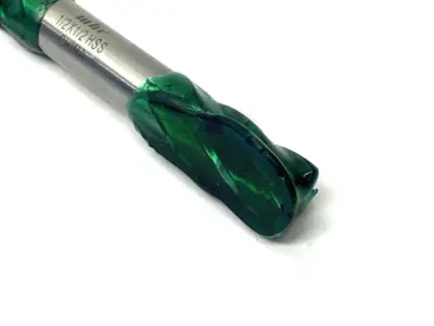 USED MHC 1/2" X 1/2" HSS 4-FLUTE END MILL, DOUBLE ENDED, CENTERCUT