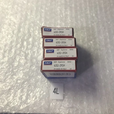 *Factory New (Lot of 4)* SKF EXPLORER 6202-2RSH SINGLE ROW BEARING#