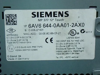USED SIEMENS 6AV66440AA012AX0