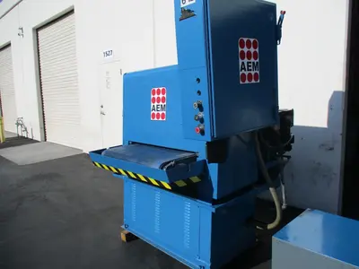 36" AEM, Belt Grinder, w/ slurry & blower