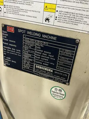 Used 2015 DENGENSHA DENGENSHA NDZ-050-41BNU-R-D Spot & Projection Welders Michigan US | Aucto #1336850