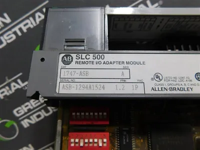 Allen Bradley 1747-ASB/A SLC 500 Remote I/O Adapter Module Ser.A FRN 1.2 Used