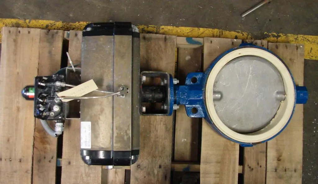 SPC4233  Valve 12" Keystone butterfly valve Stainless Steel, pneumatic operator