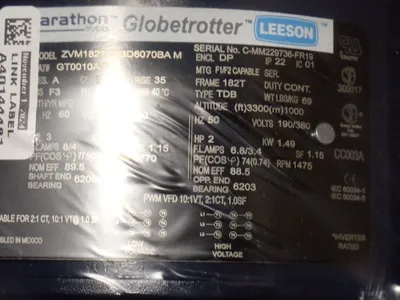 Used MARATHON MOTORS 182TTDBD6070 Motors (misc) Ohio US | HGR 24 #912642