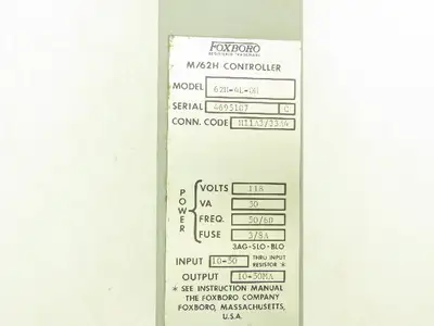 Foxboro H11A3/33A4 62H-4E-OH M/62H HMI Control Station 0 To 100 Dial 118V 30VA