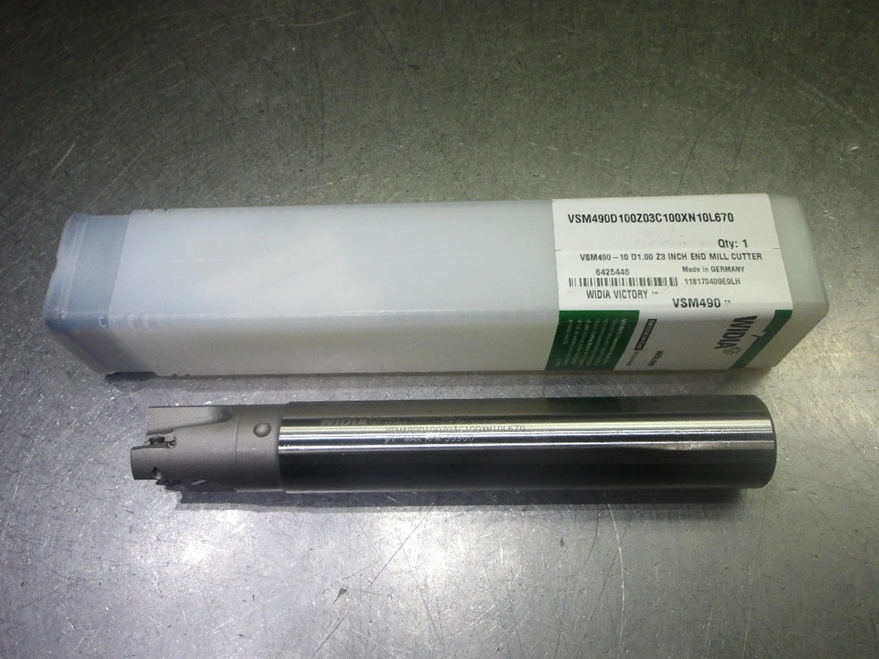 Widia 1" 3 Flute Coolant Thru Indexable Endmill VSM490D100Z03C100XN10L670 (LOC3511)