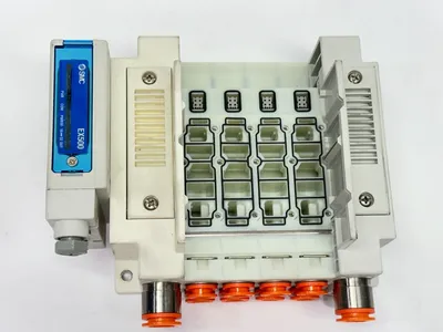 SS5Y7-10SA3N-04BS-N11 | SMC  Pneumatic Manifold EX500 4-Station 32 Output - Used