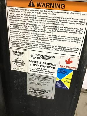 Northern Blower 56534.02-02 Industrial Blower w/Inverter Duty AC 3 Phase Motor