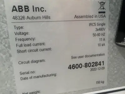 Used 2023 ABB ABB IRB 4600-40/2.55 Robots Michigan US | RAB Industries, Inc. #892330
