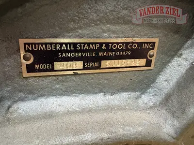 Used NUMBERALL 40B NUMBER STAMPING MACHINE Arbor Presses Michigan US | Vander Ziel Machinery Sales #483279