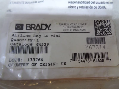 NEW BRADY 64539 Y67314