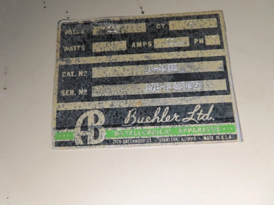 Buehler Polishing Table, 2 disc,