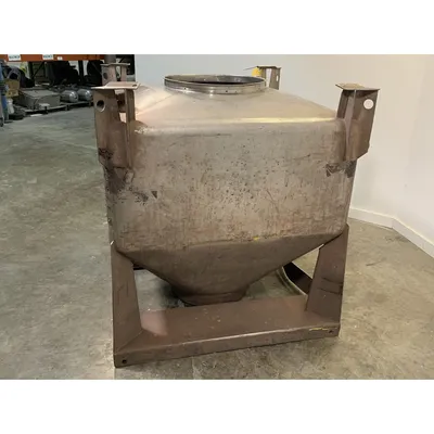 Used 1000 Liter (35 cu. Ft) IBC Matcon Stainless Steel Portable Tote Bin