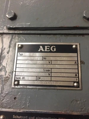 USED AEG VDE 0530/11.72