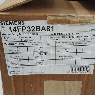 NEW SIEMENS 14FP32BA81