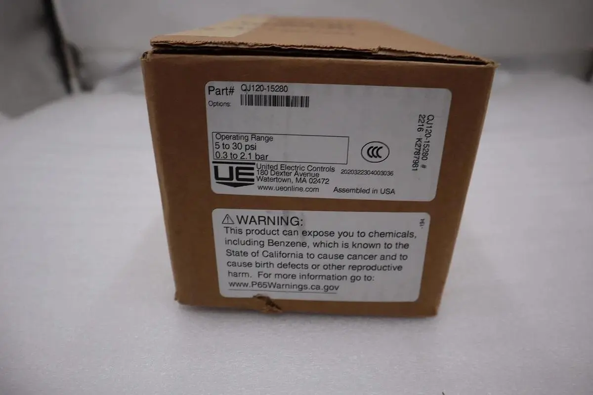 UNITED ELECTRIC Controls QJ120-15280 PRESSURE SWITCH, 5-30 psi, New #2922A