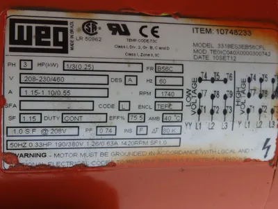 Saturn 3 Ton Bridge Crane Drive Tractor 6000Lb 460V 3PH VFD Variable Speed Drive