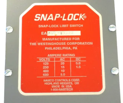 NEW NAMCO EA760-10000 SNAP-LOCK LIMIT SWITCH EA76010000