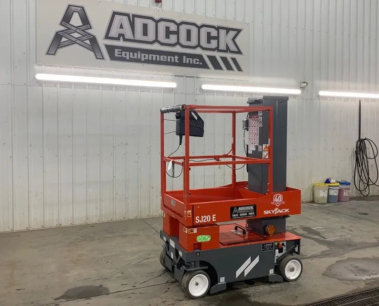 New | in-Stock 2026 SKYJACK SJ20E ELECTRIC VERTICAL MAST LIFT Scissor Lifters Alberta CA | Adcock Equipment #1417633