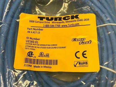 RK 4.41T-15 | Turck  EuroFast Cordset U2182-01 - New