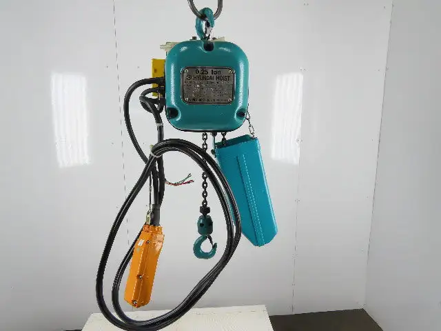 Hyundai HC-H025 0.25 1/4 Ton 500 Lbs 12' Lift 8.7m/min 220V Electric Chain Hoist