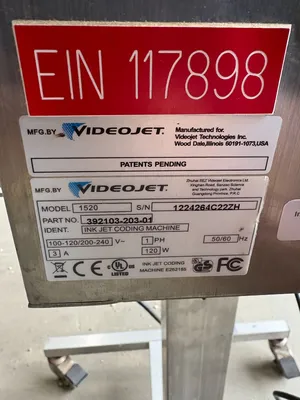 VIDEOJET 1520 Ink Jet Printers | ESS Industrial Equipment Sales (6)