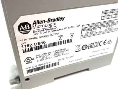 USED ALLEN-BRADLEY SER. A MICROLOGIX 16-POINT D/O SOURCE OUTPUT MODULE