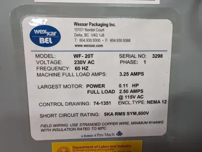 USED WEXXAR WF-20T
