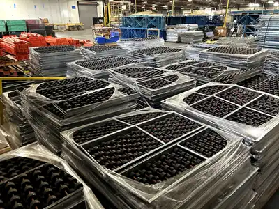 BULK QTY OF ROLLER RACKING W/ BEAMS