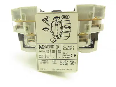 Moeller PKZMO63 PKZM0-6.3 Manual Motor Starter 6.3A 600VAC 3PH  Lot Of 5