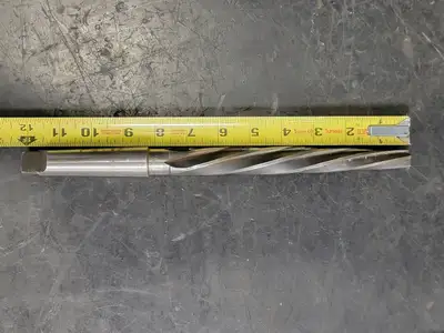 7/8" HSS Spiral Flute Taper Shank Reamer, Left Hand