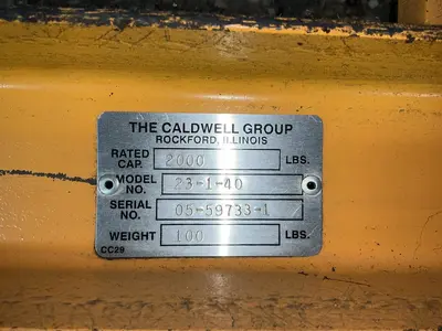 Used CALDWELL 23140 Material Handling (misc) Ohio US | HGR 24 #1517954