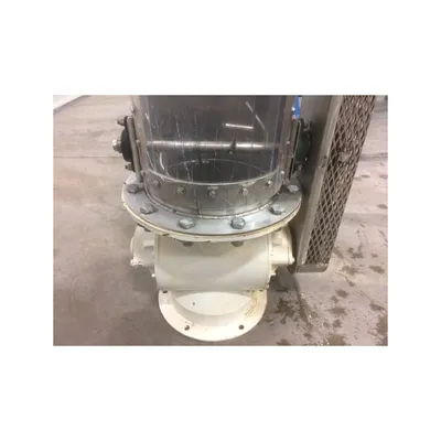 Used 10" Semco Rotary Airlock w/ Dual Shaft Agitated Hopper