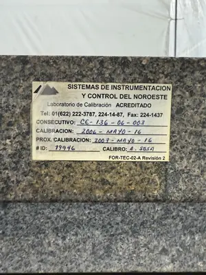 48" X 60" X 6" GRANITE SURFACE PLATE WITH STAND. STOCK # 1120424