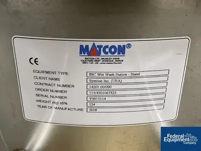 USED Matcon Matcon IBC Wet Wash Station