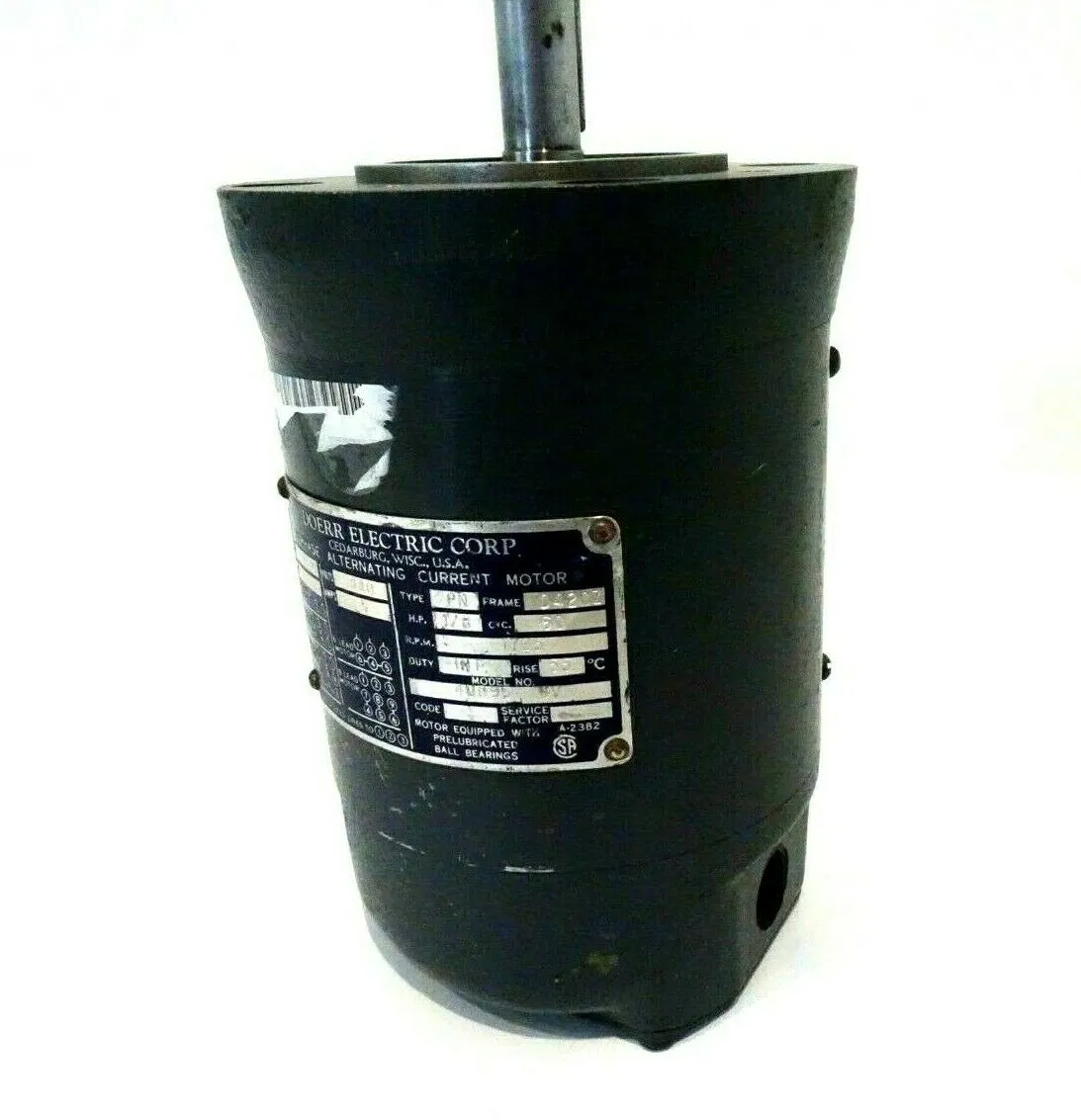 NEW DOERR ELECTRIC 40095 CV ALTERNATING CURRENT MOTOR