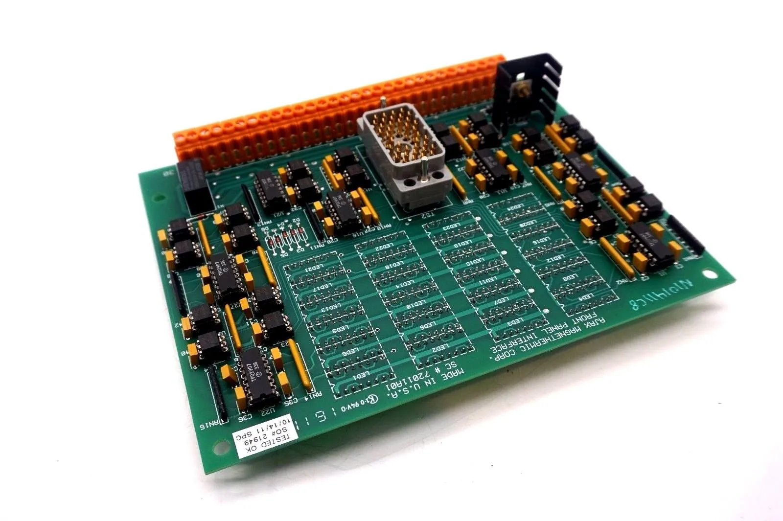 REPAIRED AJAX MAGNETHERMIC 72011A01 FRONT PANEL INTERFACE BOARD