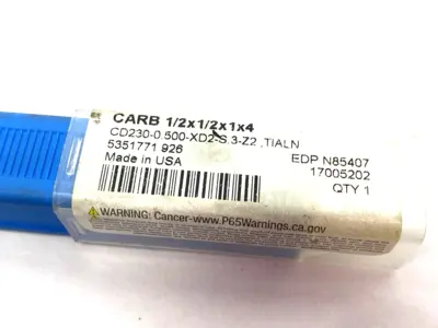 USED SECO, NIAGARA CUTTER CENTER CUTTING DOUBLE END SHORT LENGTH SQUARE END END MILL, 1/2 I