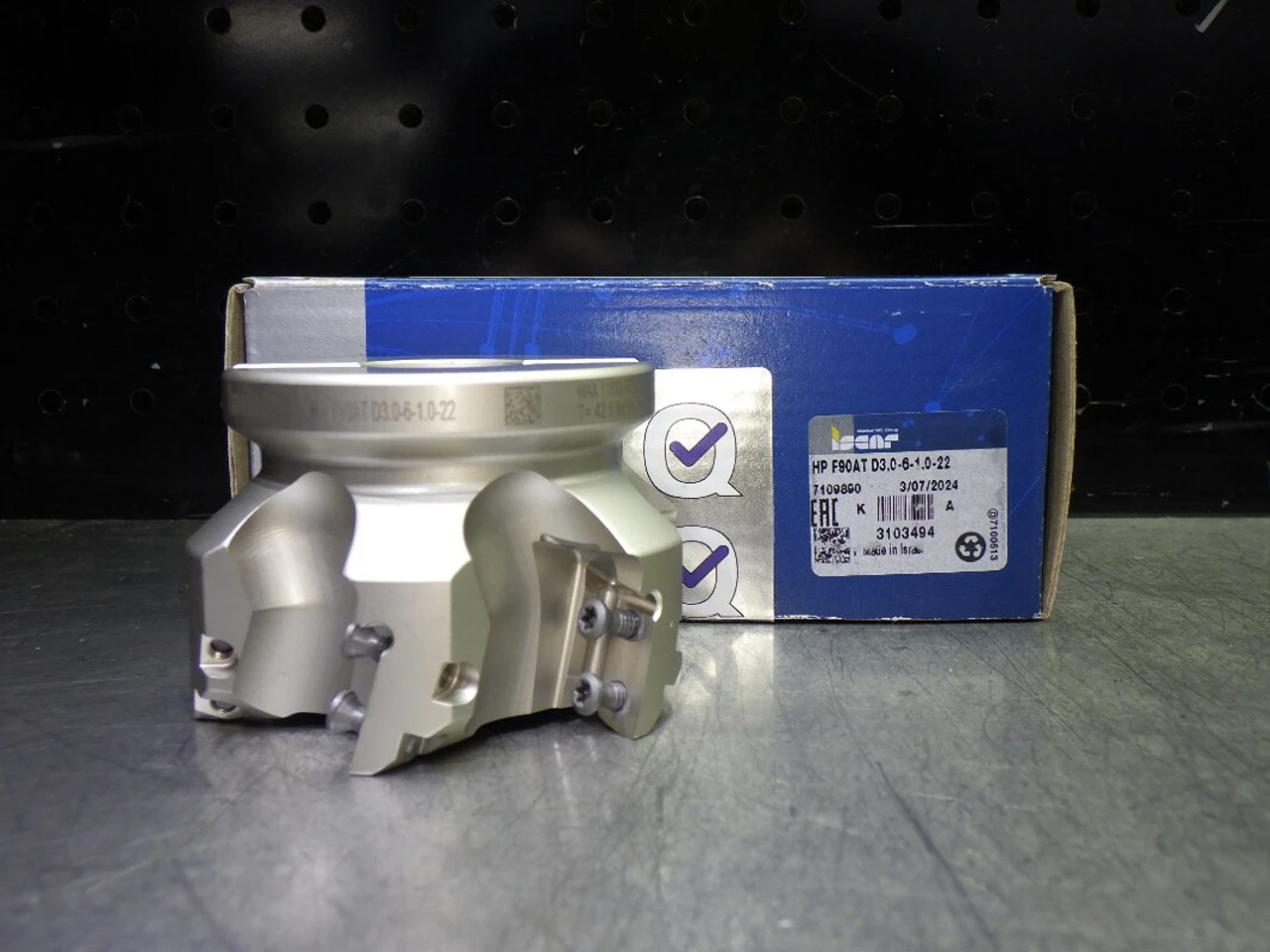Iscar 3" Indexable Facemill 1" Arbor HP F90AT D3.0-6-1.0-22 (LOC1832A)