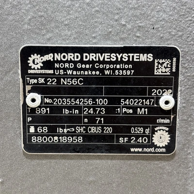 Used NORD DRIVE SYSTEMS SK 22 N56C Gearboxes Indiana US | J&J Industrial Supply #1427145