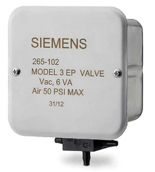 Siemens 265-1022 265 Series EP Three-Way Electro-Pneumatic Air Valve, 120 Vac [New]