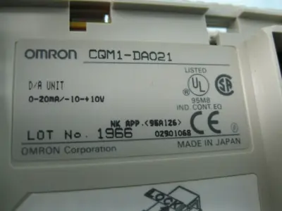 Omron PLC Modules CQM1-CPU21-E, CQM1-OD214, CQM1-DA021, etc D12