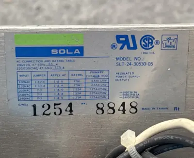 Used Sola SLT-24-30530-05 Linear Power Supplies California US | Davliegogo LLC #1707161