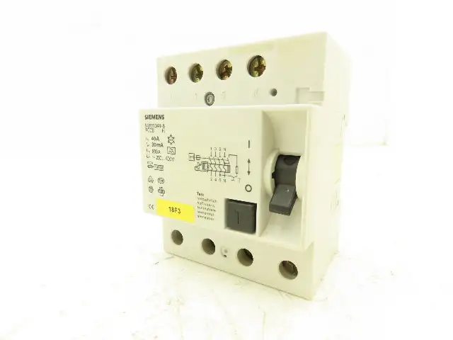 Siemens 5SM1344-6 Residual Current Circuit Breaker RCCB FI 40A 230-400V