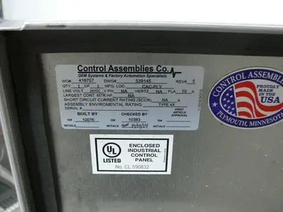 USED 13" X 36" X 48" STAINLESS STEEL INDUSTRIAL CONTROL PANEL