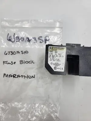 New | in-Stock MARATHON MARATHON FUSE BLOCK 6J30ASP / W30A3SP 30AMP 600V 10 AWG CLASS J Fuse Accessories | ND Industrial Surplus #1225354