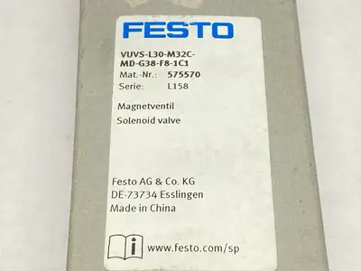 VUVS-L30-M32C-MD-G38-F8-1C1, 575570 | Festo VUVS-L30-M32C-MD-G38-F8-1C1 Pneumatic Solenoid Valve 575570 - New Other
