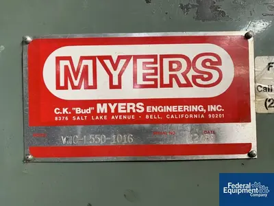 USED Myers 5 HP Myers Dual Shaft Vacuum Mixer, Model VHC-L550-1016, S/S, XP